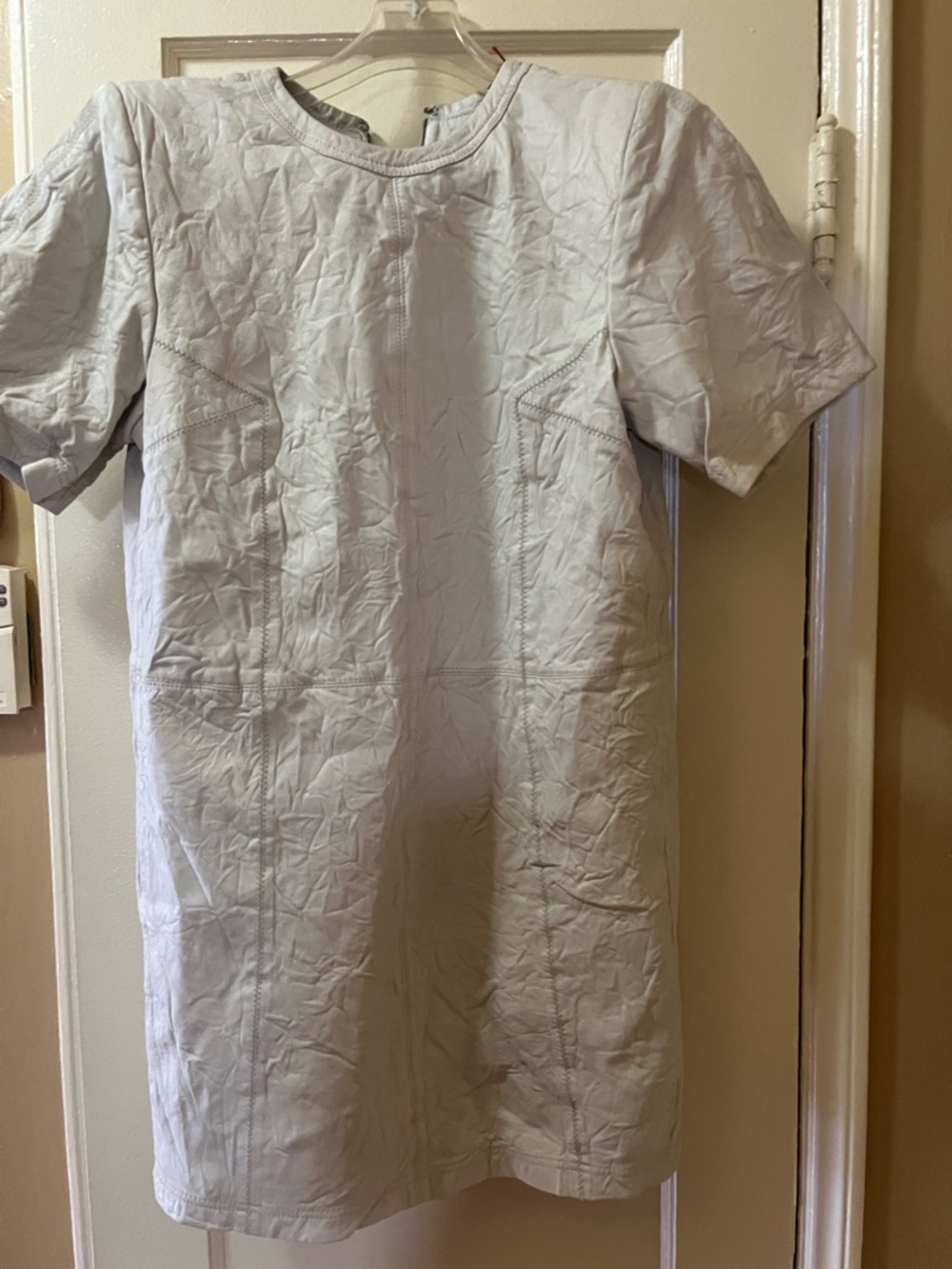Zadig & Voltaire Short-Sleeve Leather Crew Dress size small